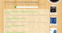 Desktop Screenshot of mattgoldenberg.net